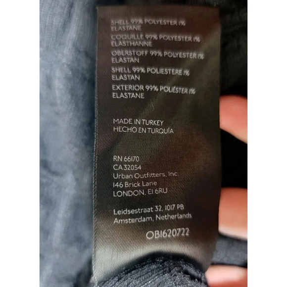 Urban Outfitters Pants Small Black Stretch Popcorn Texture Bootcut Fun Eclectic - Picture 4 of 9